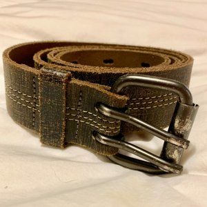 Vintage Genuine Leather Belt, large, Made in Canada, Sargent Pepper, brown